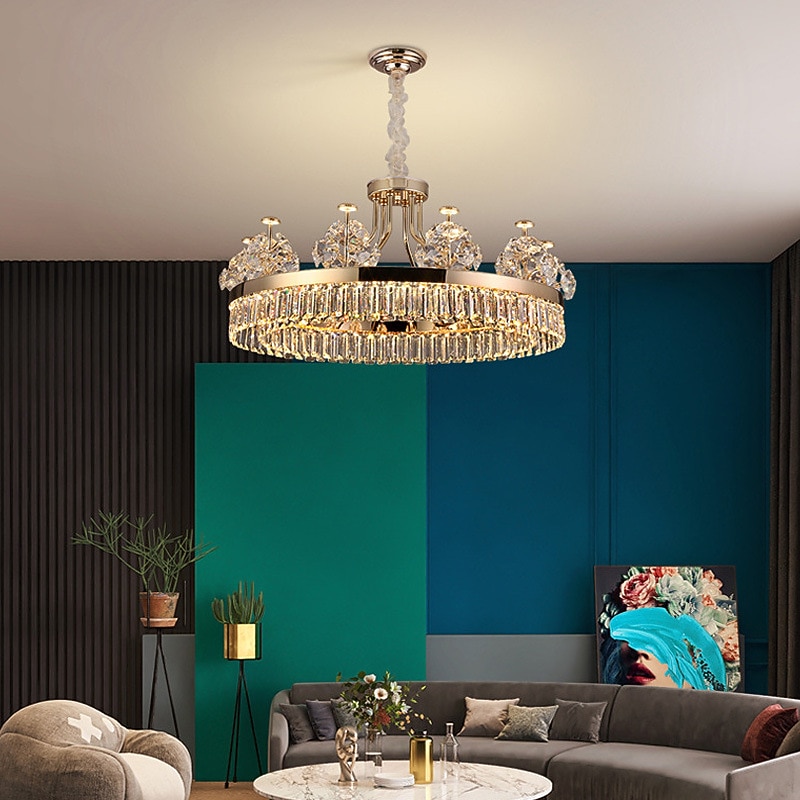 lampada a sospensione a led 60 cm lanterna design lampadario in acciaio inox elettrolitico moderno 220-240v del 2025 a $1540.09 –P1