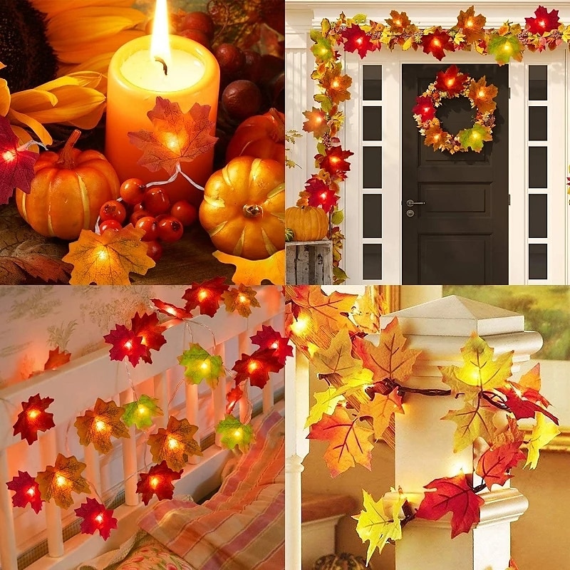 led سلسلة ضوء ورقة القيقب led سلسلة أضواء 3m-20leds 1.5m-10leds بطارية أو USB عملية جارلاند ضوء عيد الميلاد حديقة المنزل عطلة الفناء الديكور 2025 - $7.99 –P4