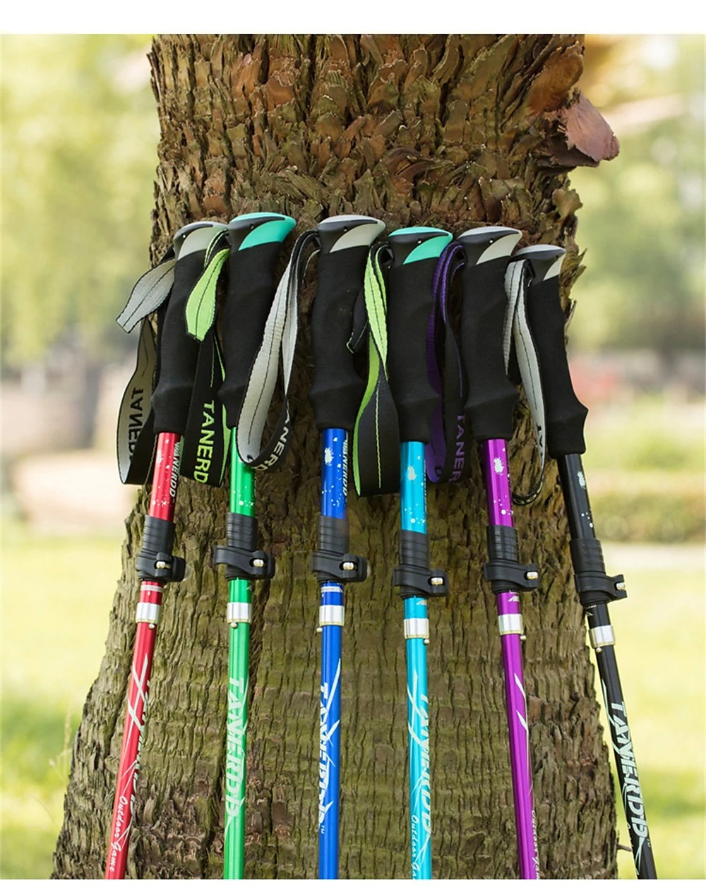 reglați stâlp de trekking în 5 secțiuni aliaj de aluminiu pliabil ultra-ușor telescopic în aer liber bastoane de drumeție pliabile bastoane de trekking camping portabil baston de drumeție baston de 2025 - $31.99 –P1