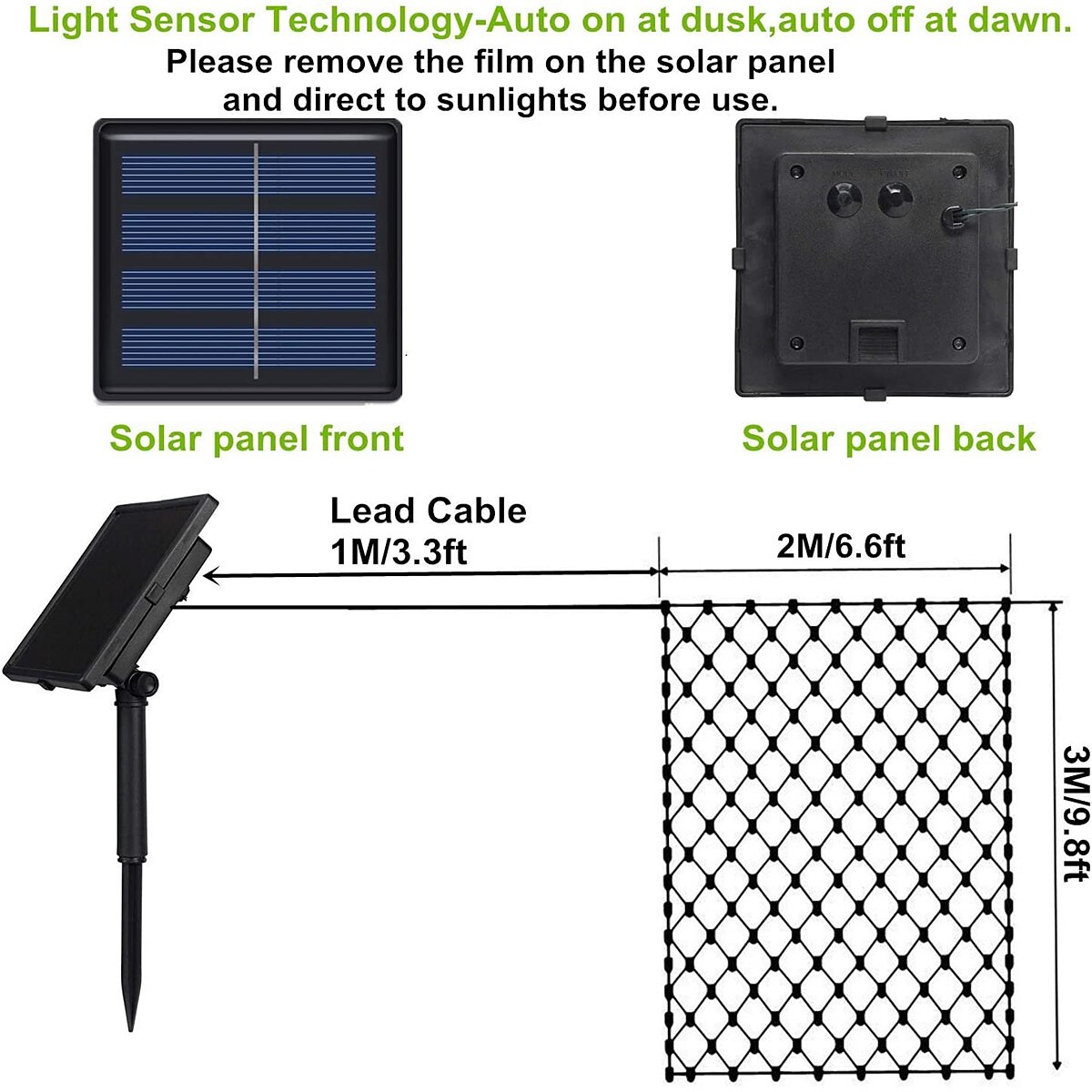 Solar LED Net Lights 8 Modes 200 LEDs 9.8ft x 6.6ft Tree Wrap Mesh Fairy Twinkle Lights for Outdoor Patio Lawn Garden Porch Bushes Camping Window Christmas 2025 - $41.99 –P5