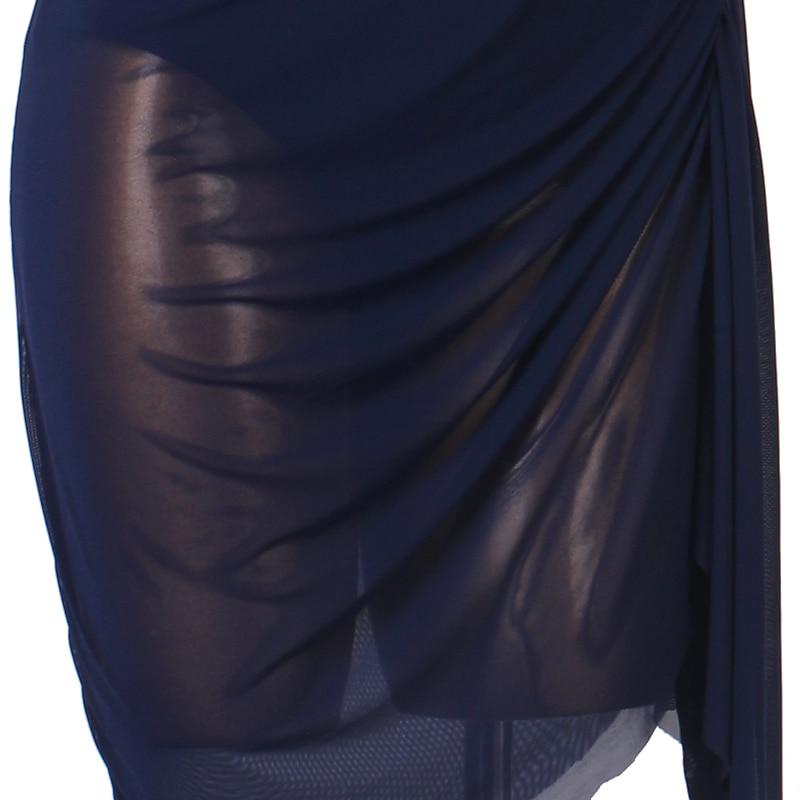 tanec salsa latin dance dress čistý barevný tyl dámské tréninkové představení bez rukávů chinlon 2026 - $170.99 –P2