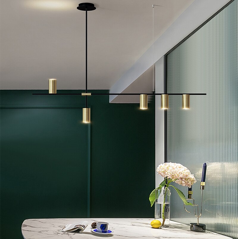 lampada a sospensione a led 123 cm lampada a sospensione design singolo in metallo stile nordico 220-240v del 2025 a $349.99 –P3