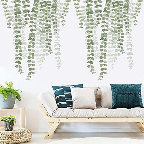 Removable Green Plant Wall Stickers DIY Green Leaves Wall Decals Hanging Tree Vine Wall Decor for Living Room Kids Girls Baby Bedroom Office Nursery Home Walls Decoration 30x90cm 2025 - $9.49 –P7