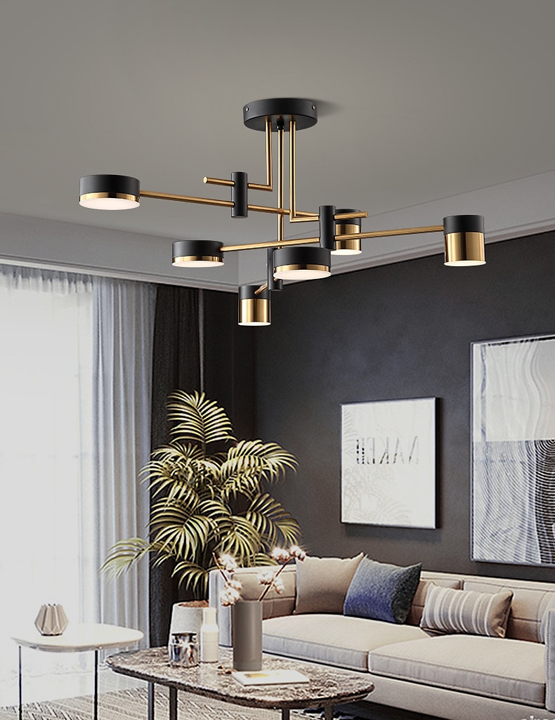 led deckenleuchte 76/76/101,6 cm geometrische formen kronleuchter metall sputnik geometrisch galvanisierte lackierte oberflächen led nordischen stil 220-240v 2025 - $251.89 –P5
