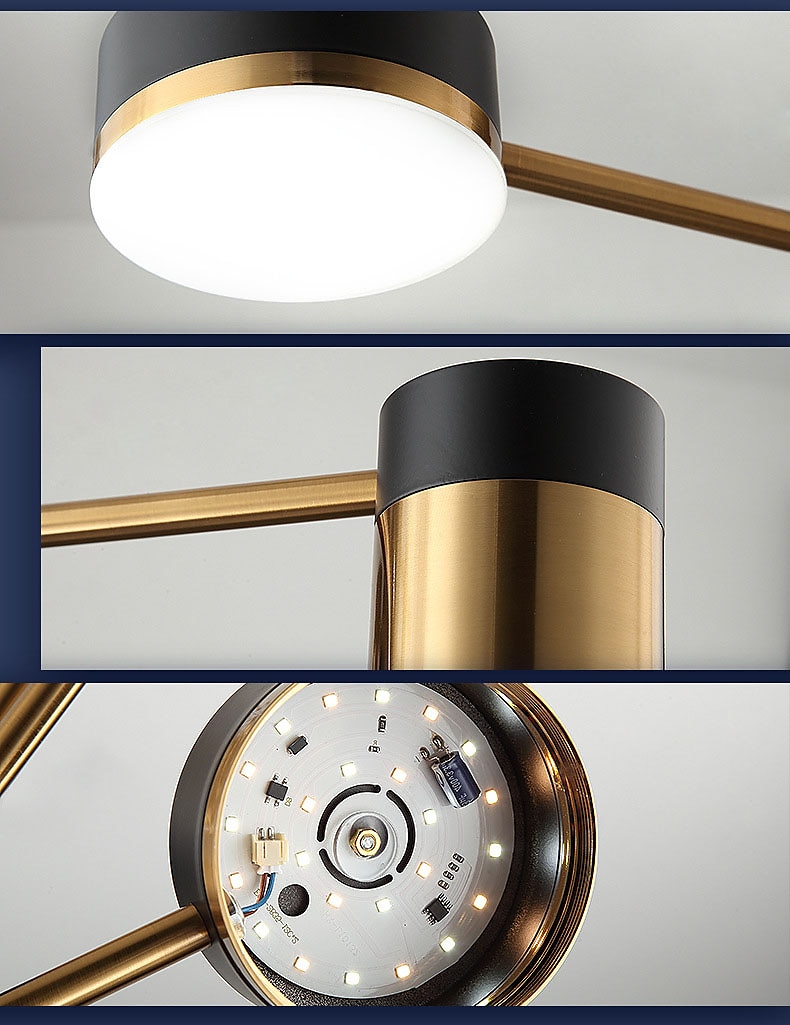 led deckenleuchte 76/76/101,6 cm geometrische formen kronleuchter metall sputnik geometrisch galvanisierte lackierte oberflächen led nordischen stil 220-240v 2025 - $251.89 –P9