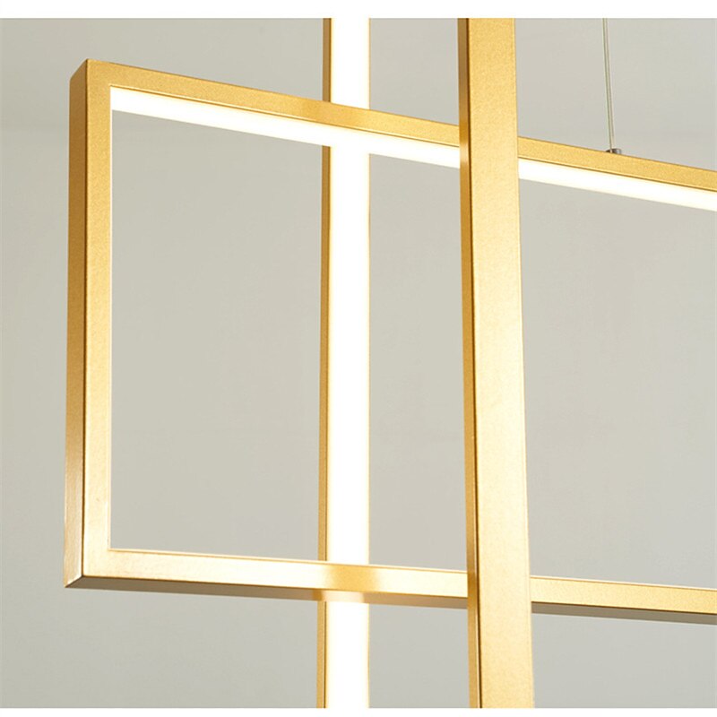 luz colgante led 80 cm formas geométricas candelabro de un solo diseño aluminio estilo formal estilo moderno elegantes acabados pintados led moderno 220-240v 2025 - $411.59 –P11