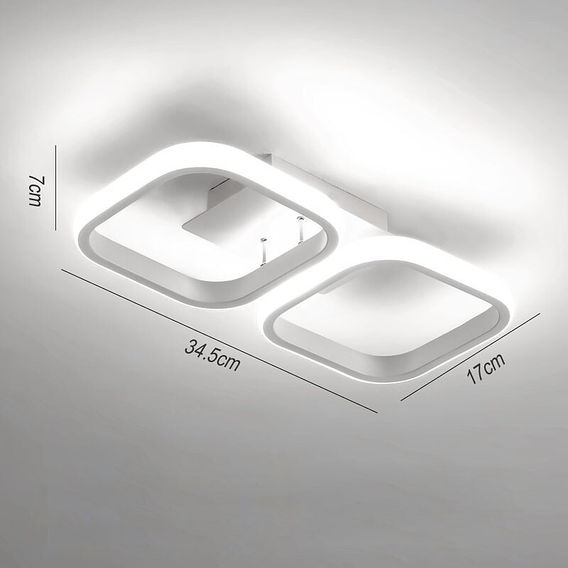 Plafoniera cu 2 lumini cu 3 lumini reglabile cu led forme geometrice lumini pentru montare aluminiu silicagel stil modern finisaje vopsite metalice led 110-120v 220-240v / certificat ce 2025 - $133.99 –P7