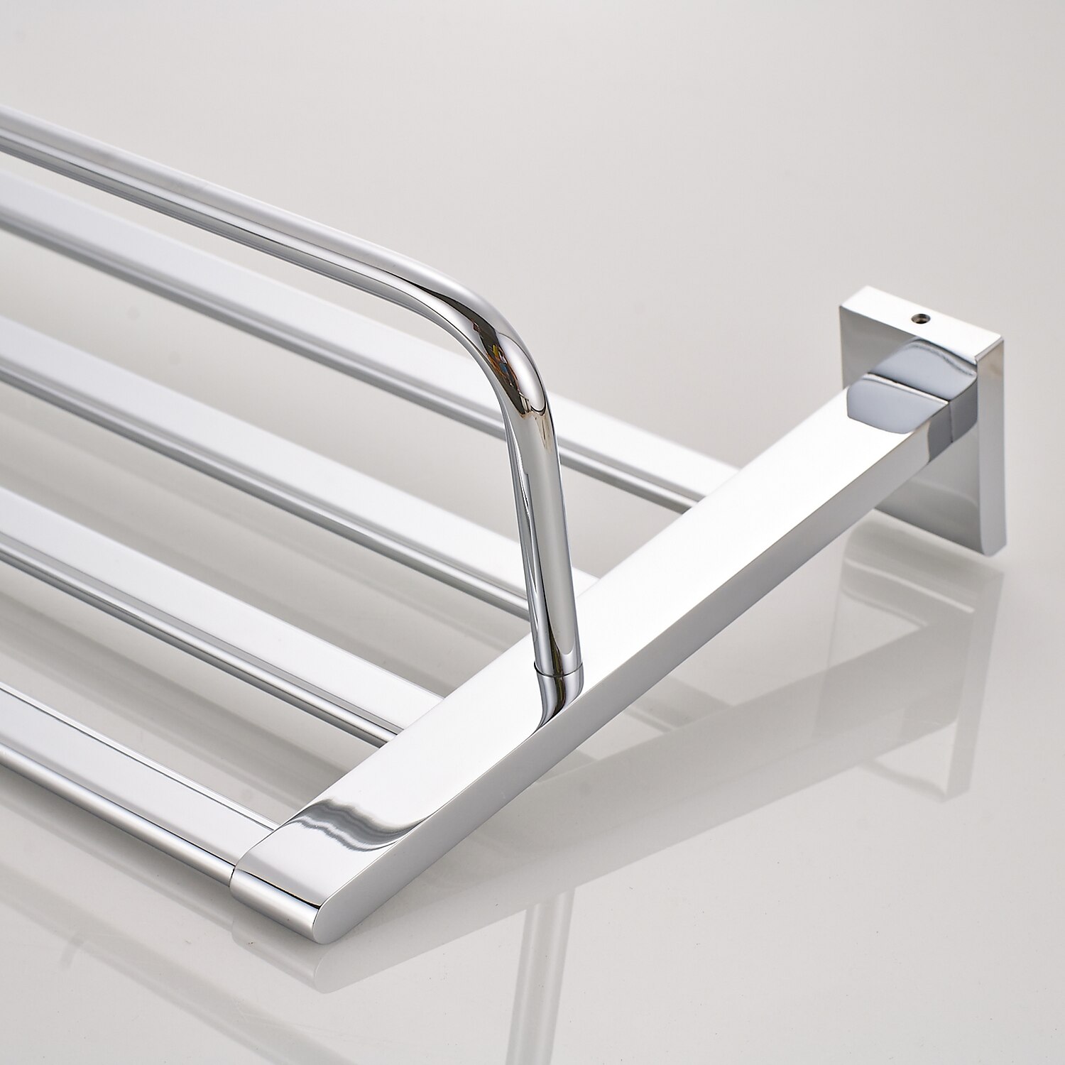 portasciugamani multifunzione portasciugamani pieghevole moderno mensola da bagno in ottone massiccio con ganci a parete argentato del 2025 a $151.99 –P9