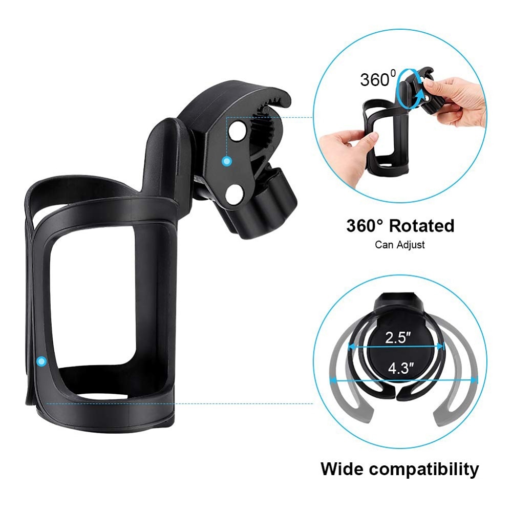 Cup Drink Holder Universal 360 Degrees stable New Designed Easy installation MotorBike Cup Holder Stroller Bottle Holders Rotation Antislip Bike 2025 - $17.99 –P17
