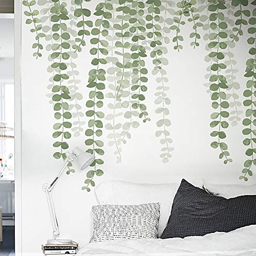 Removable Green Plant Wall Stickers DIY Green Leaves Wall Decals Hanging Tree Vine Wall Decor for Living Room Kids Girls Baby Bedroom Office Nursery Home Walls Decoration 30x90cm 2025 - $9.49 –P4