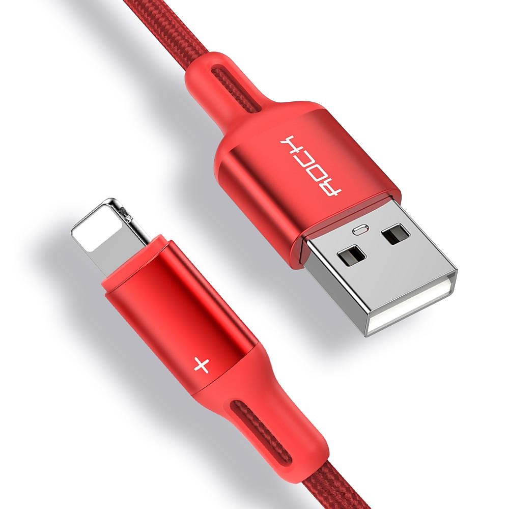 iPhone Charger 3.3ft 6.6ft ROCK Lightning Cable iPhone Charging Cord 2.4A Fast Charging Nylon Braided USB Cable Compatible with iPhone 14 Pro Max 13 Pro 12 11 XS Max 8 Plus 7 2025 - $12.99 –P15