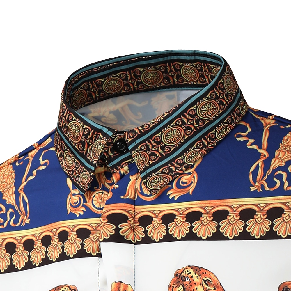 Voor heren Grafisch Overhemd Westers overhemd Cowboyshirt Lange mouw Modieus Ontwerper Klassiek Dagelijks Strijkijzer Geel 2025 - $26.99 –P2