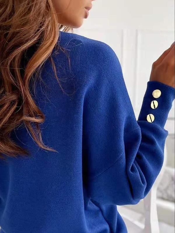 Damenbluse mit V-Ausschnitt, lange Ärmel, geknöpfte Manschetten, lässiges, elegantes Oberteil in Rot, Blau, Weiß, Schwarz, Grün, weiche, bequeme Passform, vielseitig einsetzbar für alle Jahreszeiten 2025 - $28.99 –P4
