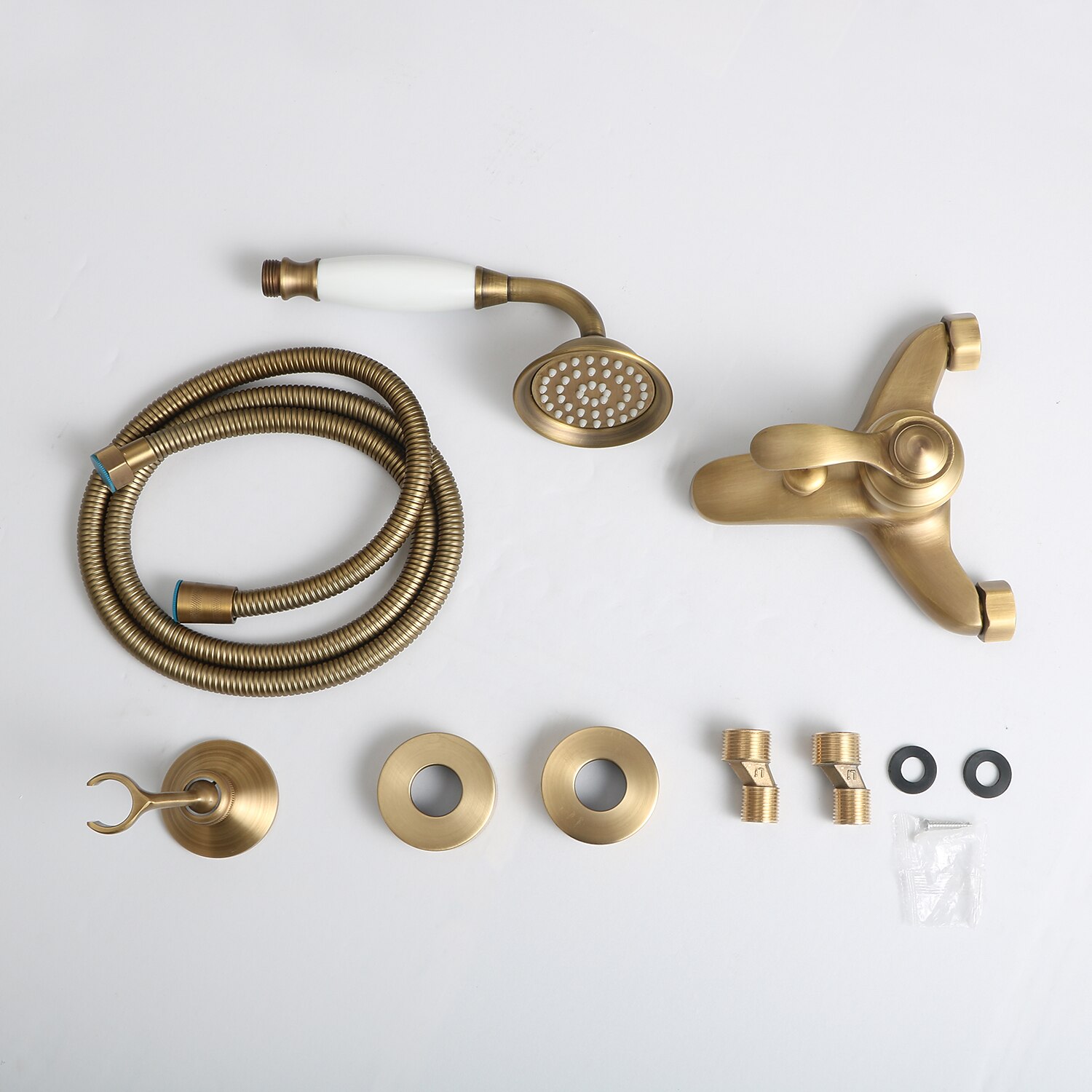 robinet de douche, robinet de douche en laiton antique setrainfall poignée unique trois trous système de douche antique valve en céramique mitigeurs de bain douche avec interrupteur d'eau chaude et de 2026 ? $184.99 –P7
