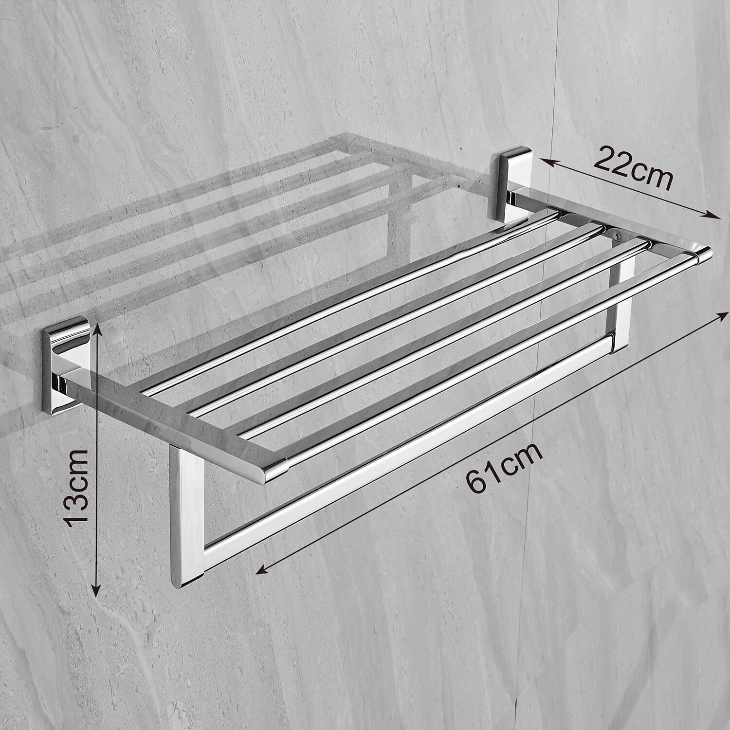 portasciugamani multifunzione portasciugamani pieghevole moderno mensola da bagno in ottone massiccio con ganci a parete argentato del 2025 a $151.99 –P11