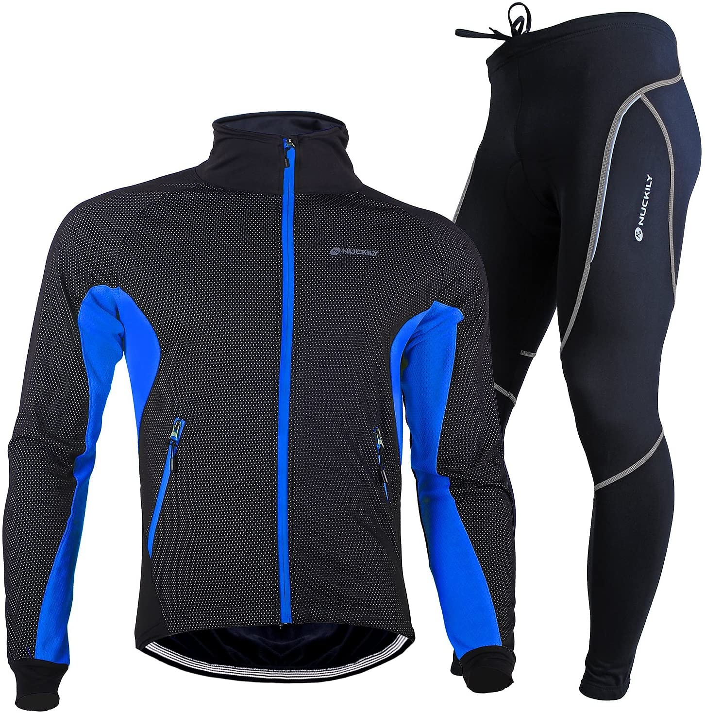 Nuckily Men's Cycling Jacket with Pants Fleece Jacket Winter Thermal Warm Windproof 3D Pad Breathable Bike Windbreaker Clothing Suit Mountain Bike MTB Road Bike Cycling Green Red Blue Bike Wear 2025 - $79.99 –P13