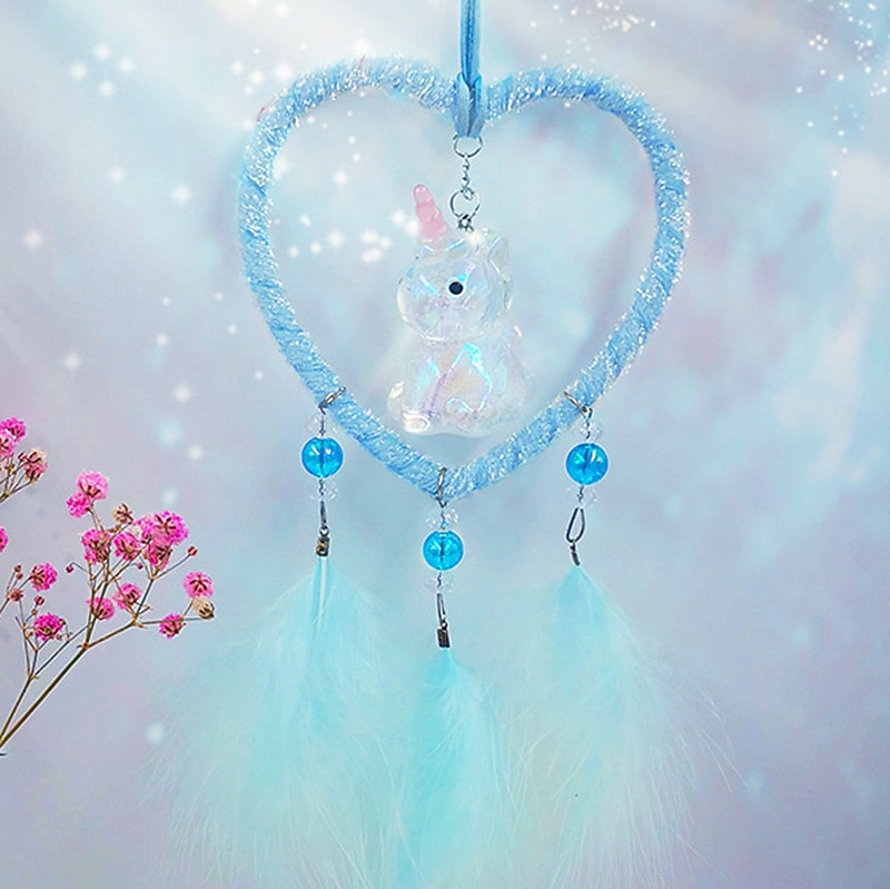 бохо ловец снов подарок ручной работы настенный декор искусство орнамент ремесло сердце единорог перо для детей спальня свадьба фестиваль 2025 - $14.49 –P4