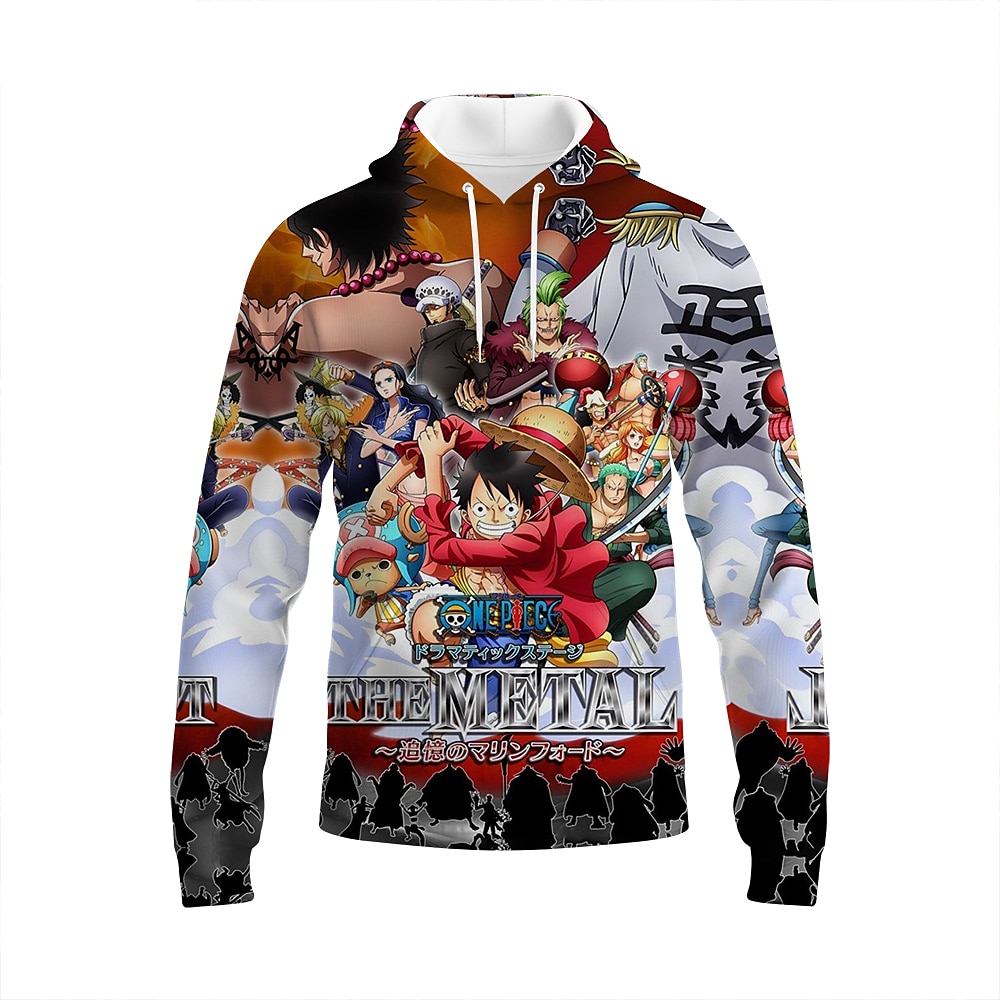 Hot Comics One Piece Luffy Impressão Gráficos Hoodies Das Mulheres