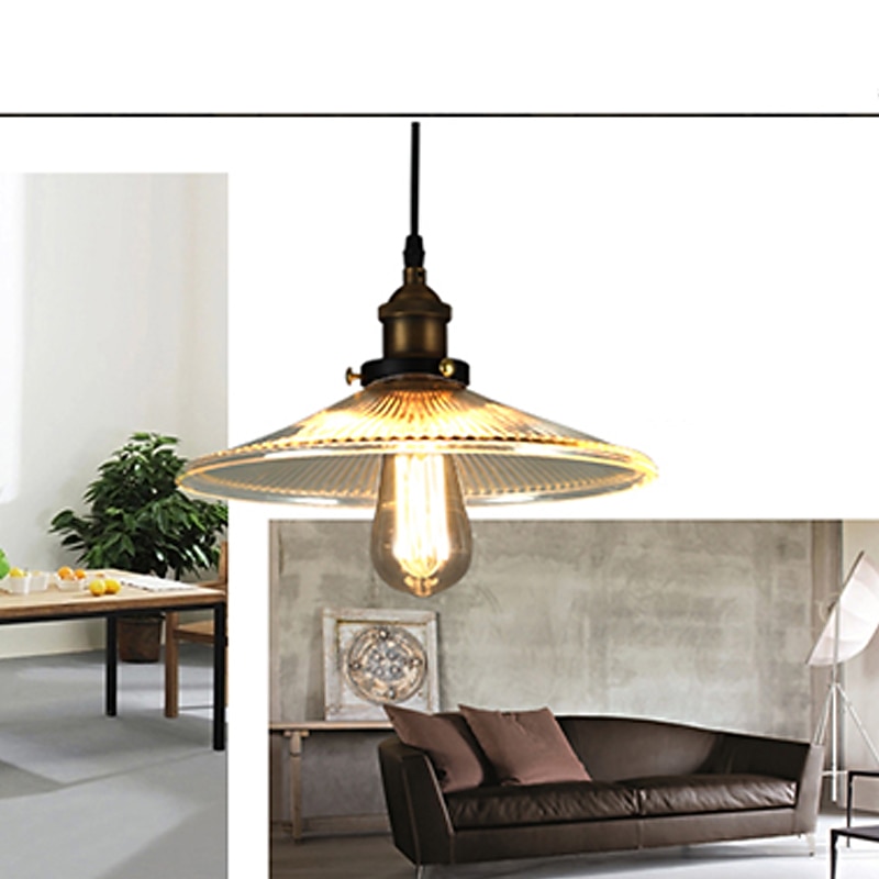 lampada a sospensione a led in vetro casa colonica vintage e27 lampada da soffitto vintage leggera lampada paralume industriale per soggiorno, soggiorno, sala da pranzo, ristorante, bar 110-240v del 2026 a $82.99 –P8
