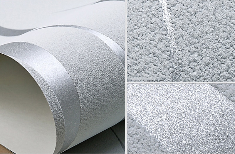 Papiers peints cool papier peint couleur unie blanc gris or papier peint fond amovible non tissé pour la décoration de la maison matériau imperméable décoration de la maison 53*950 cm de 2026 ? $25.99 –P1