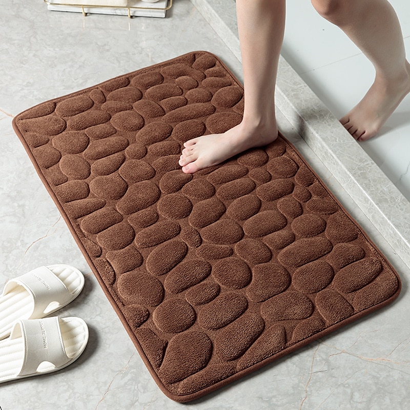 Kopfsteinpflaster-Badematte, rutschfeste Memory Foam-Unterlage, waschbare Badvorleger, schnell wasserabsorbierend, rutschfest, waschbar, dick, weich und bequem, Teppich für Duschräume 2025 - $18.99 –P8