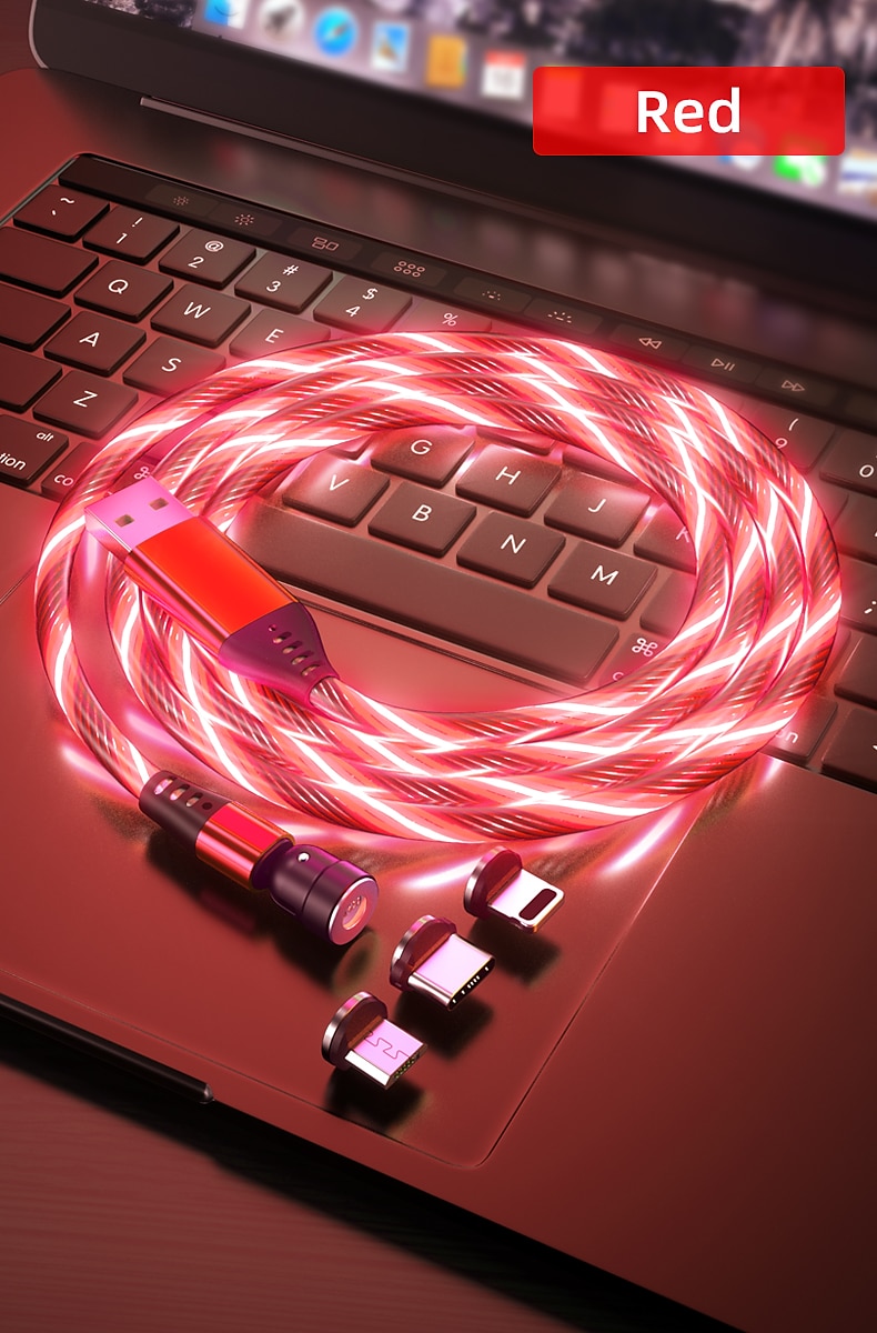 Универсальный зарядный кабель 3,3 фута 6,6 футов USB A на Lightning/микро/USB C 3 A Кабель для зарядки Быстрая зарядка 3 в 1 Магнитный Вращение на 540° Назначение Samsung Xiaomi Huawei 2025 - $18.99 –P14