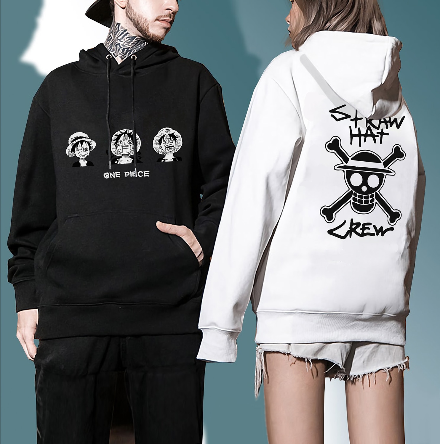 One Piece Monkey D Luffy Sudadera Animé Dibujos Anime Harajuku Gráfico Kawaii Para Pareja Hombre Mujer Adulto Vuelta al cole Estampado en caliente 2025 - $30.99 –P1