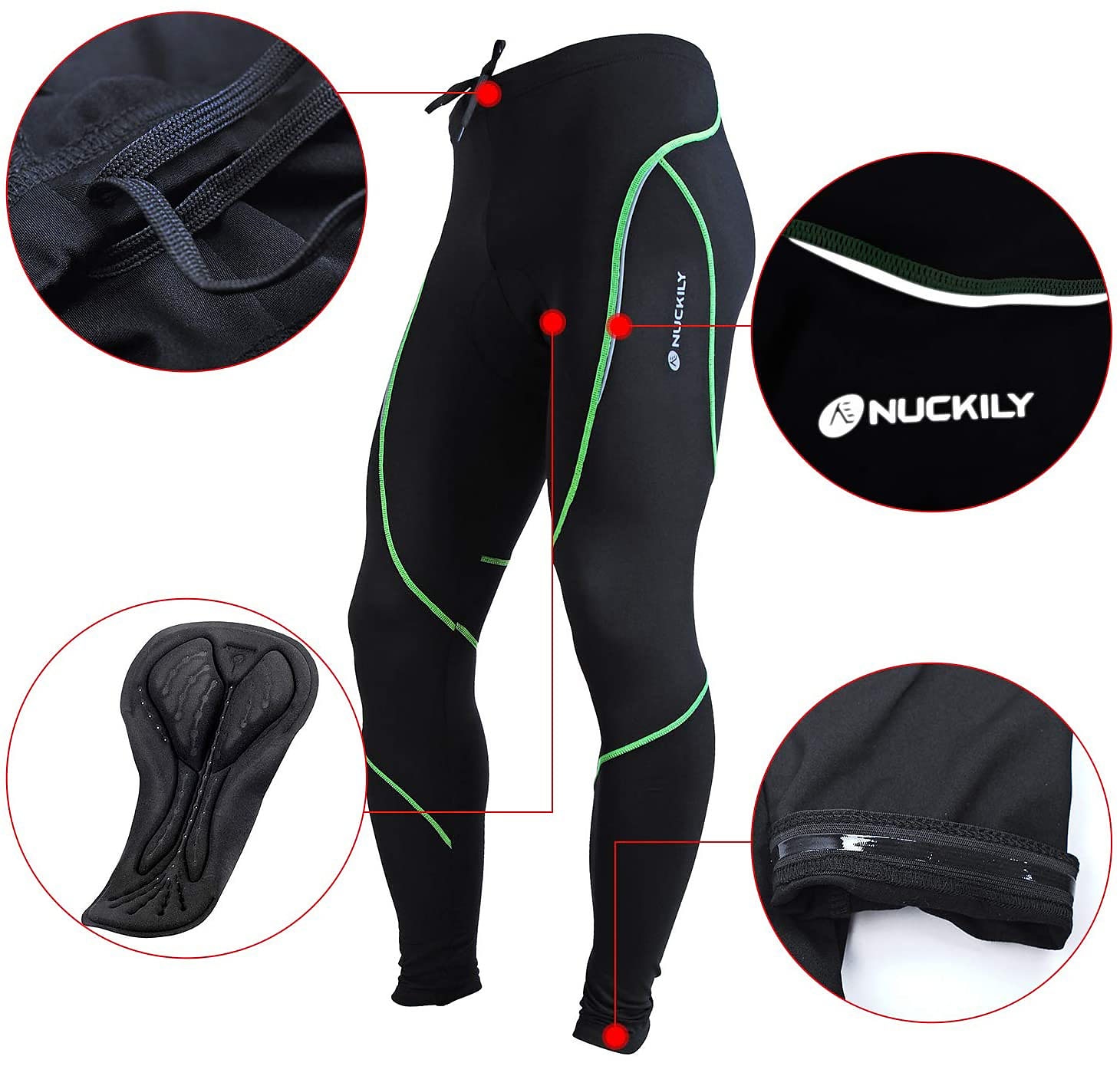 Nuckily Men's Cycling Jacket with Pants Fleece Jacket Winter Thermal Warm Windproof 3D Pad Breathable Bike Windbreaker Clothing Suit Mountain Bike MTB Road Bike Cycling Green Red Blue Bike Wear 2025 - $79.99 –P10
