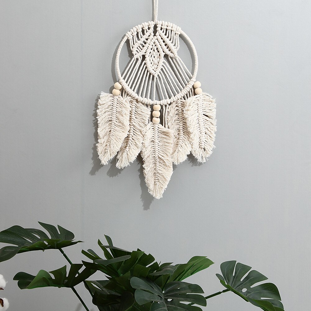 Boho łapacz snów handmade prezent dekoracje ścienne wiszące ozdoba artystyczna rzemiosło tkane makrama dla dzieci sypialnia festiwal weselny 20*42cm 2025 - $26.99 –P4