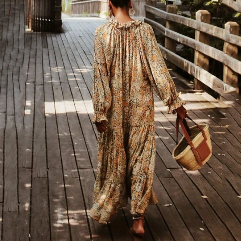 Winter top boho dress