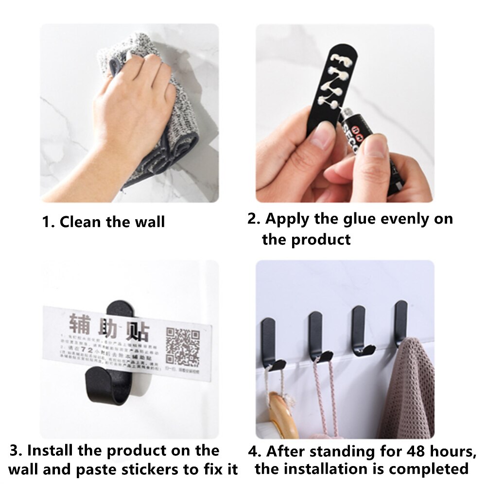 5pcs Punching Free Clothes Bag Hook Powerful Door Back Clothes and Hats Hanging Rack Wall Storage Bathroom Adhesive Hook Wall Hanging Wall 2025 - $12.99 –P1