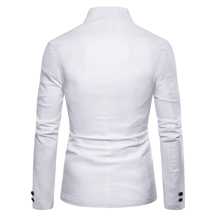 Per uomo Giubbotto Giacca Matrimonio Attività commerciale Tenere al caldo Tasche Autunno Inverno Tinta unica Color Block Lavoro Informale Colletto alla coreana Standard Standard Nero Bianco Rosso Blu del 2026 a $56.99 –P6