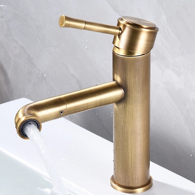 Bathroom Sink Faucet - Pull Out Oil-Rubbed Bronze / Antique Brass Centerset Single Handle One Holebath Taps 2025 - $113.99 –P8