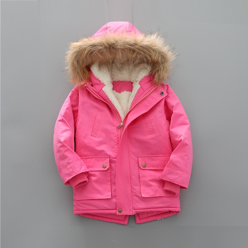 Kids Boys' Fleece Jacket Hoodie Jacket Outerwear Solid Color Long Sleeve Zipper Coat Outdoor Cotton Adorable Daily Yellow Pink Navy Blue Spring Fall 7-13 Years 2025 - $37.99 –P4