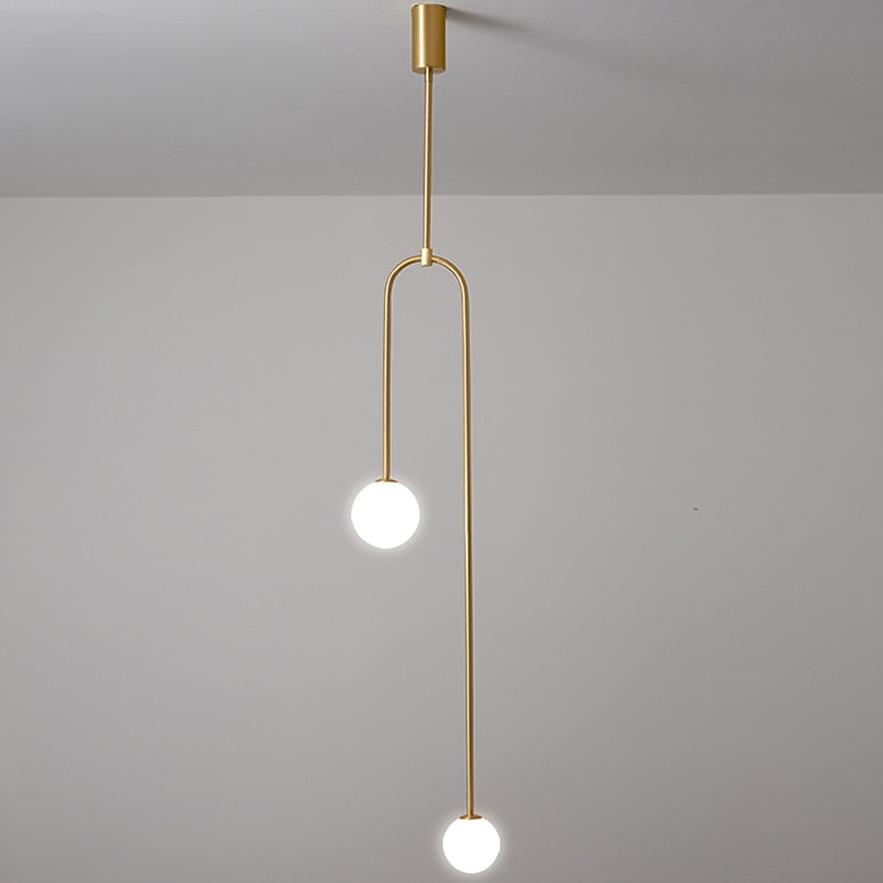 2-valaisin led-riippuvalaisin 120cm himmennettävä maapallo ympyrä design-riippuvalaisin akryyli taiteellinen muodollinen moderni pohjoismainen tyyli kaupat / kahvilat ruokasali makuuhuone lastenhuoneen valot 110-240v 2025 - $167.99 –P8