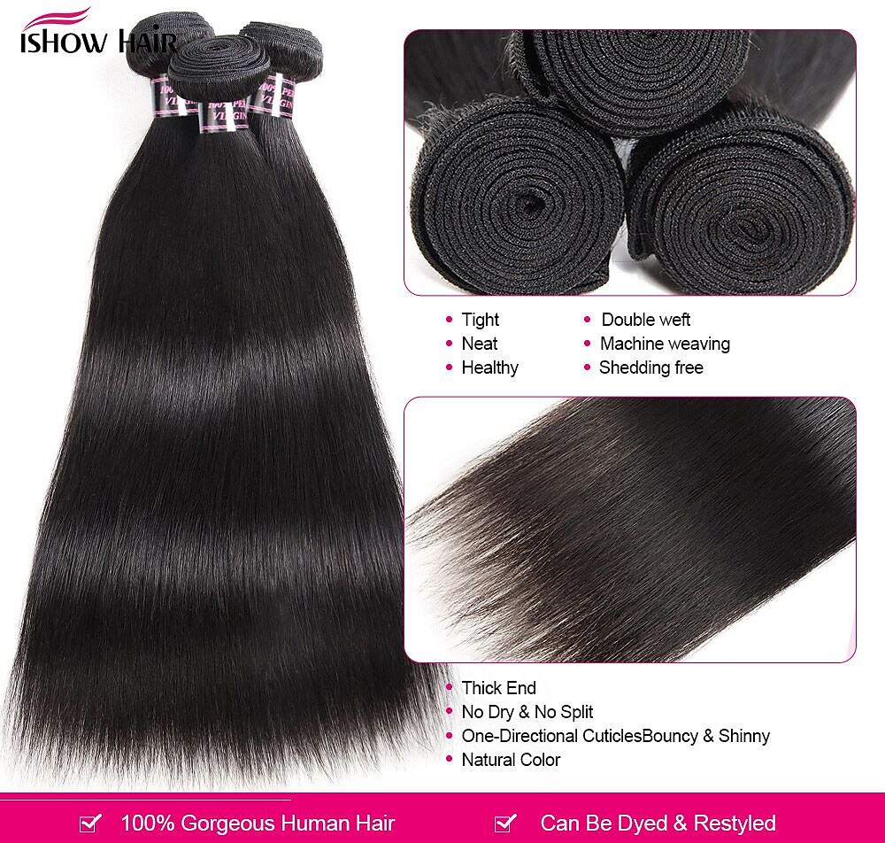3 svazky Vlasy na vlasy Brazilské vlasy Volný Rozšíření lidský vlas Remy lidské vlasy 100% svazky Remy Hair Weave 300 g Lidské vlasy Vazby Příčesky z pravých vlasů 8-28 inch Přírodní barva 2025 - $59.99 –P2