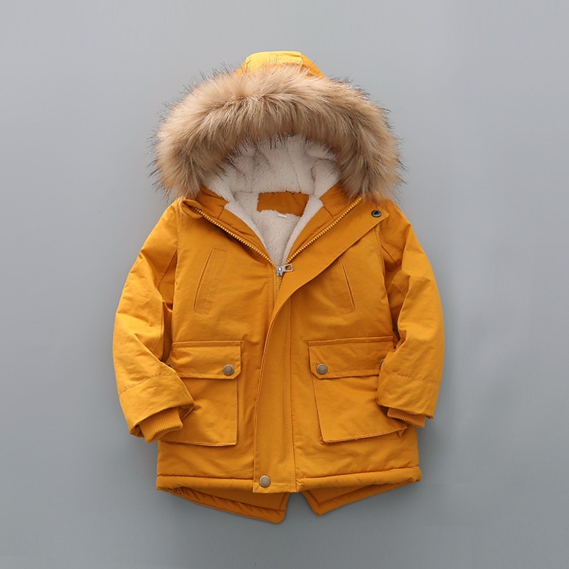 Kids Boys' Fleece Jacket Hoodie Jacket Outerwear Solid Color Long Sleeve Zipper Coat Outdoor Cotton Adorable Daily Yellow Pink Navy Blue Spring Fall 7-13 Years 2025 - $37.99 –P3