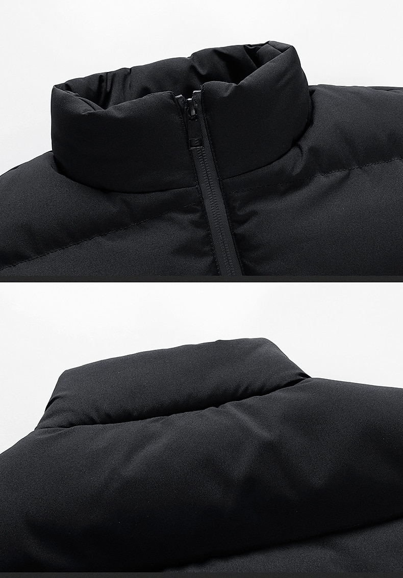 2026年 男性用 パファーベスト フォーマル レギュラー カジュアル 保温 高通気性 冬 秋 純色 ブルー ブラック ルビーレッド パファージャケット  コレクション – $22.99 –P11