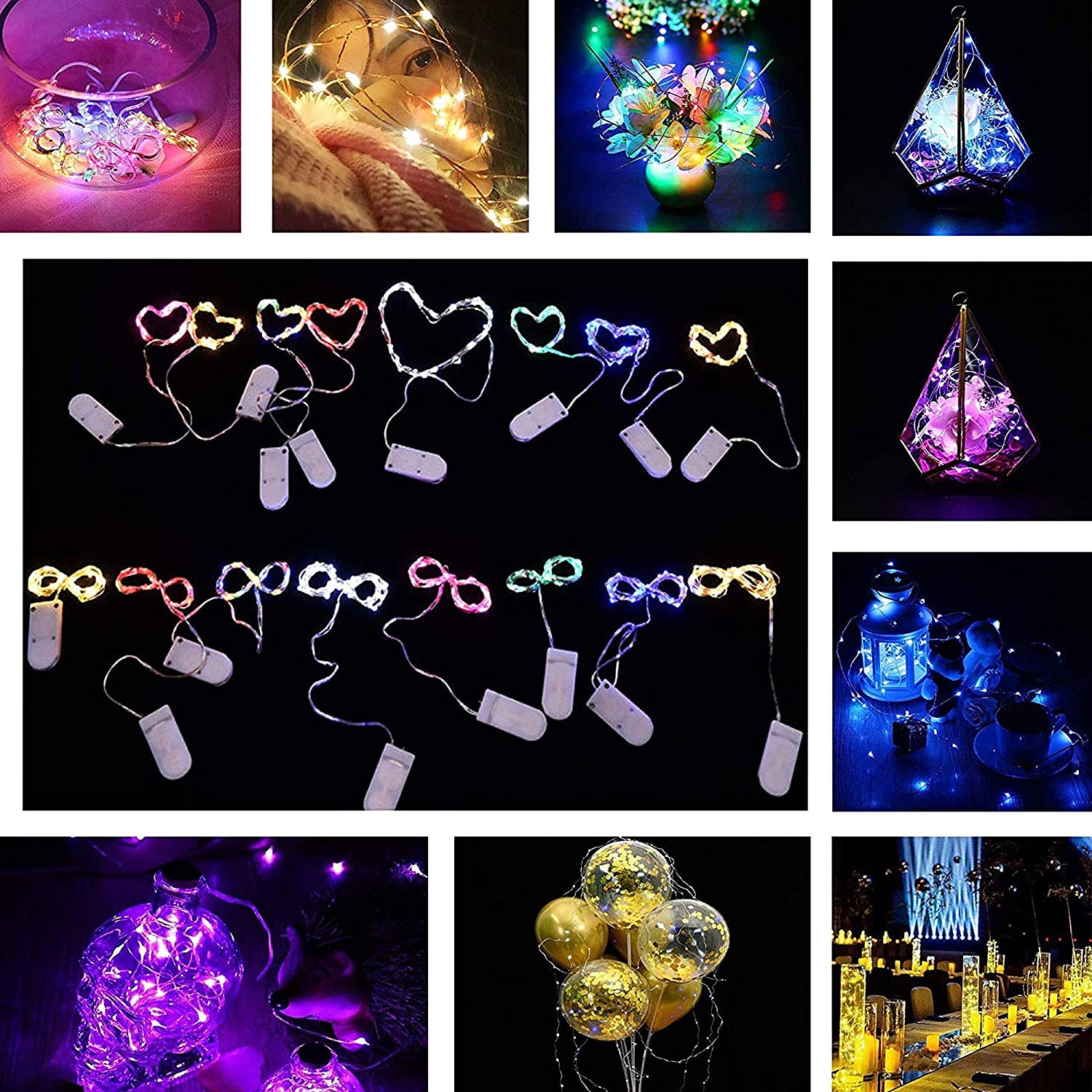 Elegant Wedding Reception Party 24pcs 1M 10Leds LED String Fairy Lights Garland Decorative Light Outdoor String Lights Copper Wire CR2032 Battery Operated Christmas Wedding Party Decoration 2025 - $34.99 –P18