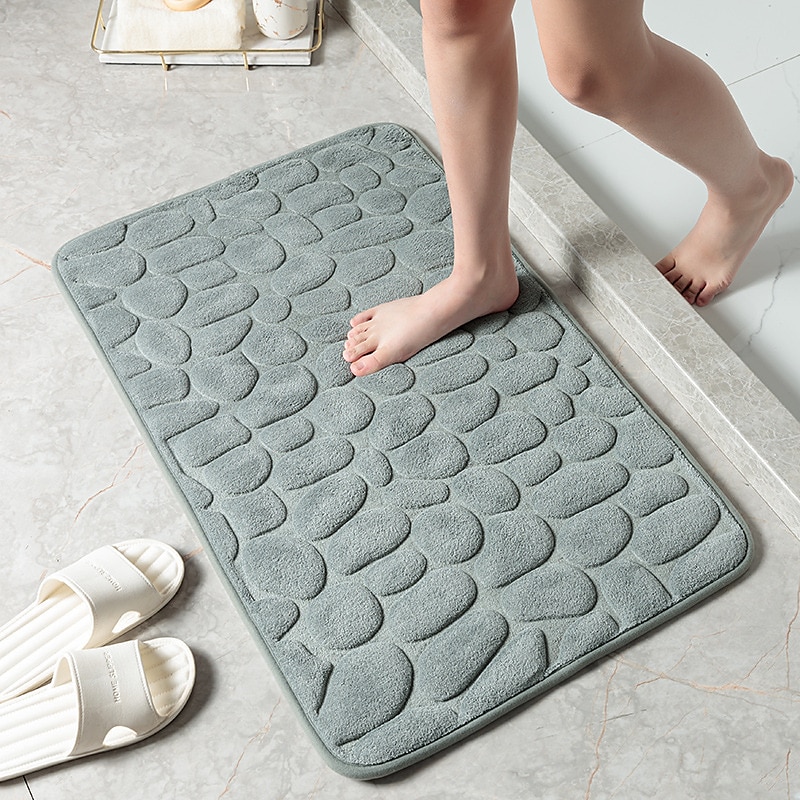 Kopfsteinpflaster-Badematte, rutschfeste Memory Foam-Unterlage, waschbare Badvorleger, schnell wasserabsorbierend, rutschfest, waschbar, dick, weich und bequem, Teppich für Duschräume 2025 - $18.99 –P13