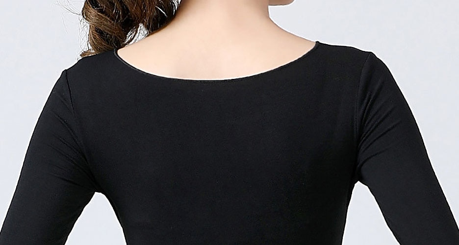 Ballroom-dans Sportsklær Topp Ren Farge Dame Ytelse Trening Langermet Hovedstad 2025 - $15.99 –P3
