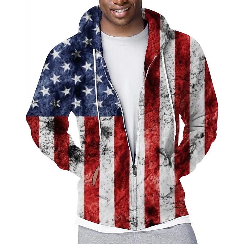Homme Graphic Drapeau National Sweat à capuche Sweats à Capuche Sweat-shirt Sweat à capuche manche longue Sweat à capuche Capuche Vêtement de rue 3D effet Sport & Loisir Casual du quotidien Rouge de 2025 ? $27.99 –P1