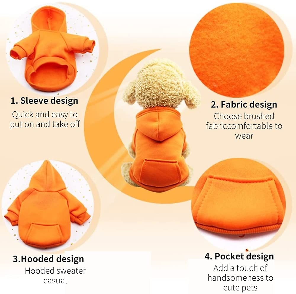 Ropa para perros, sudaderas con capucha para perros pequeños, chaleco para perros pequeños, ropa para chihuahua, abrigo cálido, chaqueta, trajes para cachorros de otoño, ropa para perros y gatos 2025 - $13.99 –P5