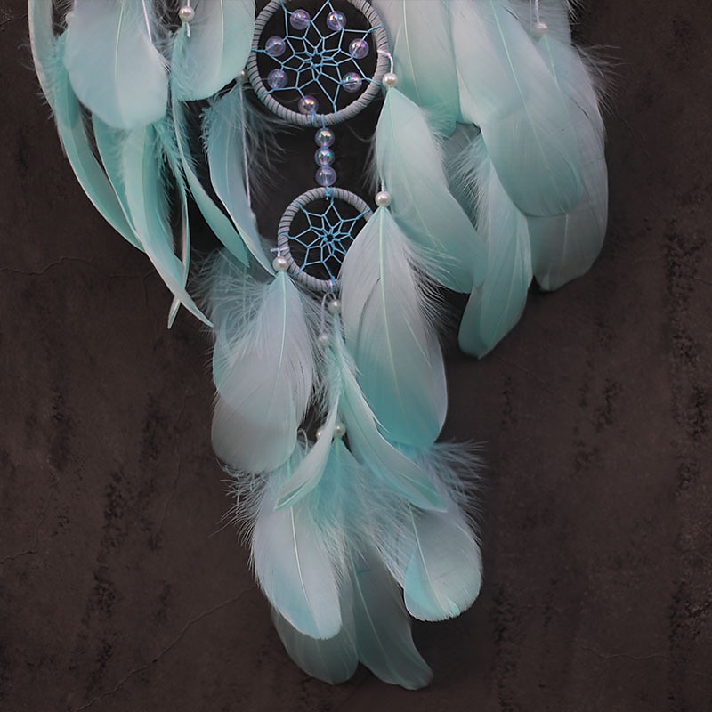 Dream Catcher Handmade Gift  with 5 Circles Feather Bead Flower Wall Hanging Decor Art Boho Style 16*70cm 2025 - $15.99 –P6