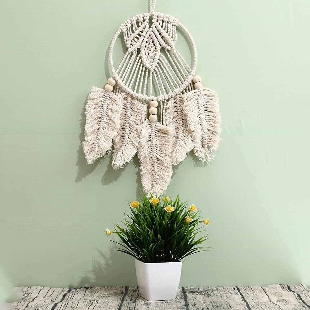 Boho łapacz snów handmade prezent dekoracje ścienne wiszące ozdoba artystyczna rzemiosło tkane makrama dla dzieci sypialnia festiwal weselny 20*42cm 2025 - $26.99 –P3
