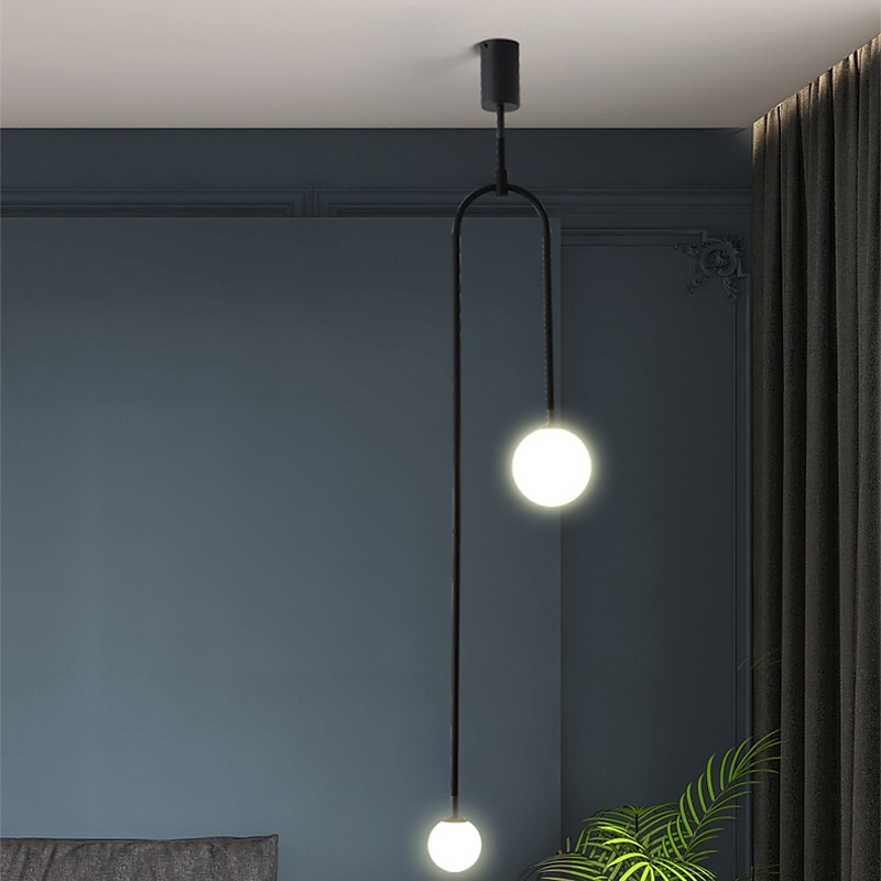 2-valaisin led-riippuvalaisin 120cm himmennettävä maapallo ympyrä design-riippuvalaisin akryyli taiteellinen muodollinen moderni pohjoismainen tyyli kaupat / kahvilat ruokasali makuuhuone lastenhuoneen valot 110-240v 2025 - $167.99 –P9