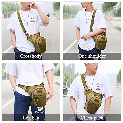 BAIGIO Tactical Drop Leg Waist Bag Military Thigh Hip Pack MOLLE Tools Bag Outdoor Cycling Utility Pouch 