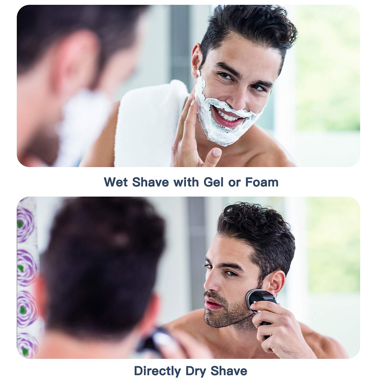 VGR Electric Razor for Men USB Rechargeable 3D Rotary Men's Shaver Pop-up Beard Trimmer Grooming Kit IPX7-Waterproof Corded & Cordless Wet Dry Beard Shavers LED Display 2025 - $47.99 –P10