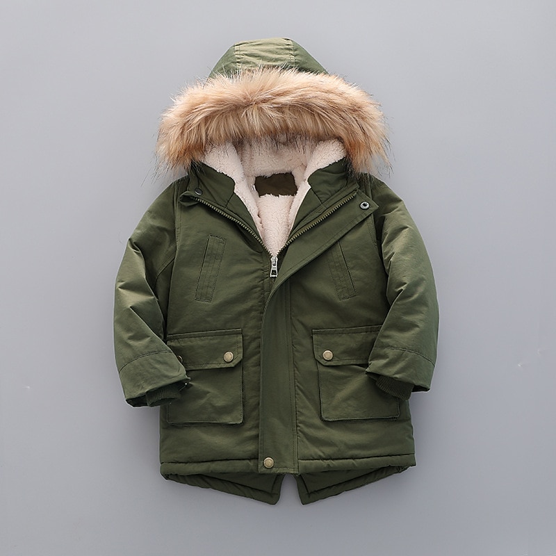 Kids Boys' Fleece Jacket Hoodie Jacket Outerwear Solid Color Long Sleeve Zipper Coat Outdoor Cotton Adorable Daily Yellow Pink Navy Blue Spring Fall 7-13 Years 2025 - $37.99 –P9