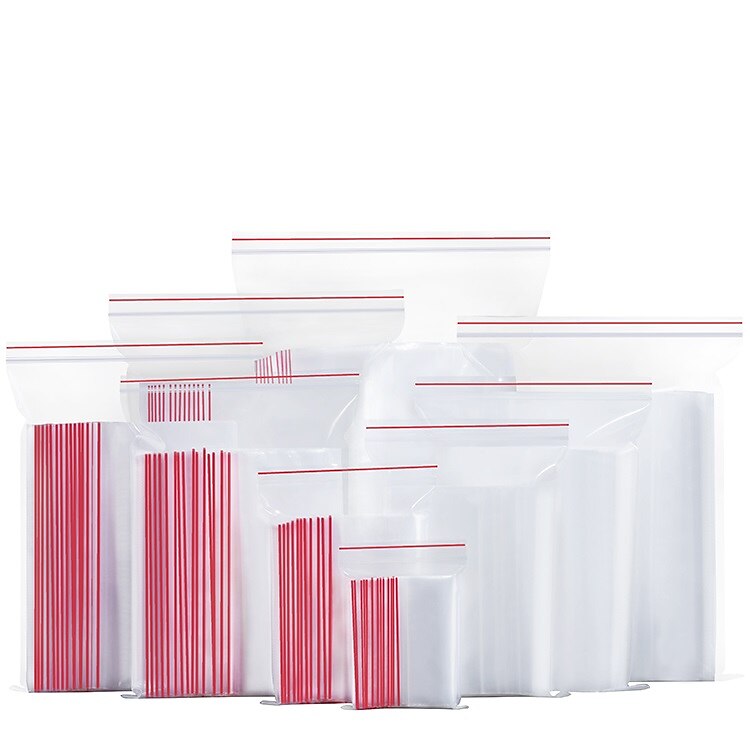 100 kpl kirkas vetoketjupussi muovipakkauspussit sulkuvetoketju muovipussit korut ruoka vetoketjullinen säilytyspussi 2026 - $11.49 –P1